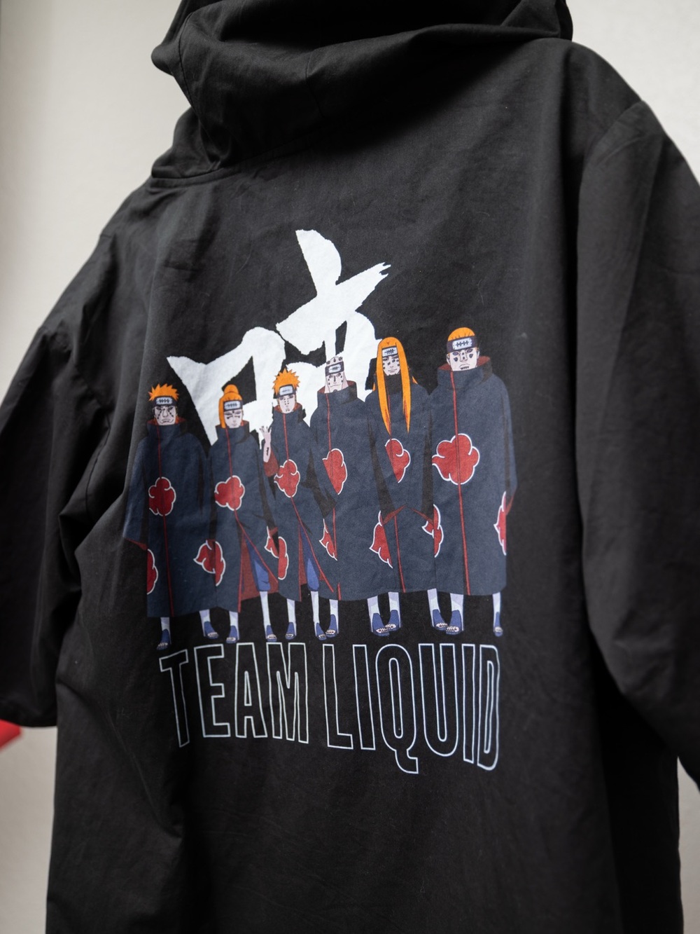 Team Liquid Naruto Shippuden Akatsuki Six Paths of Pain Short Sleeve Tech Hoodie